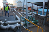 Stainless steel cooling water pipework