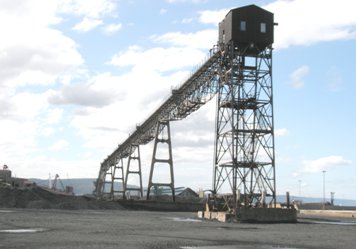 Port Kembla Coal Terminal skyline conveyor demolition