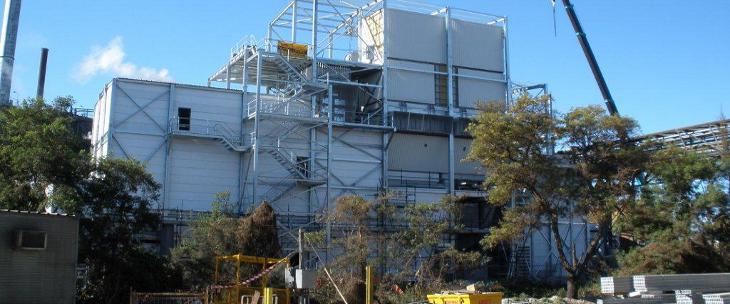 Completed industrial process building